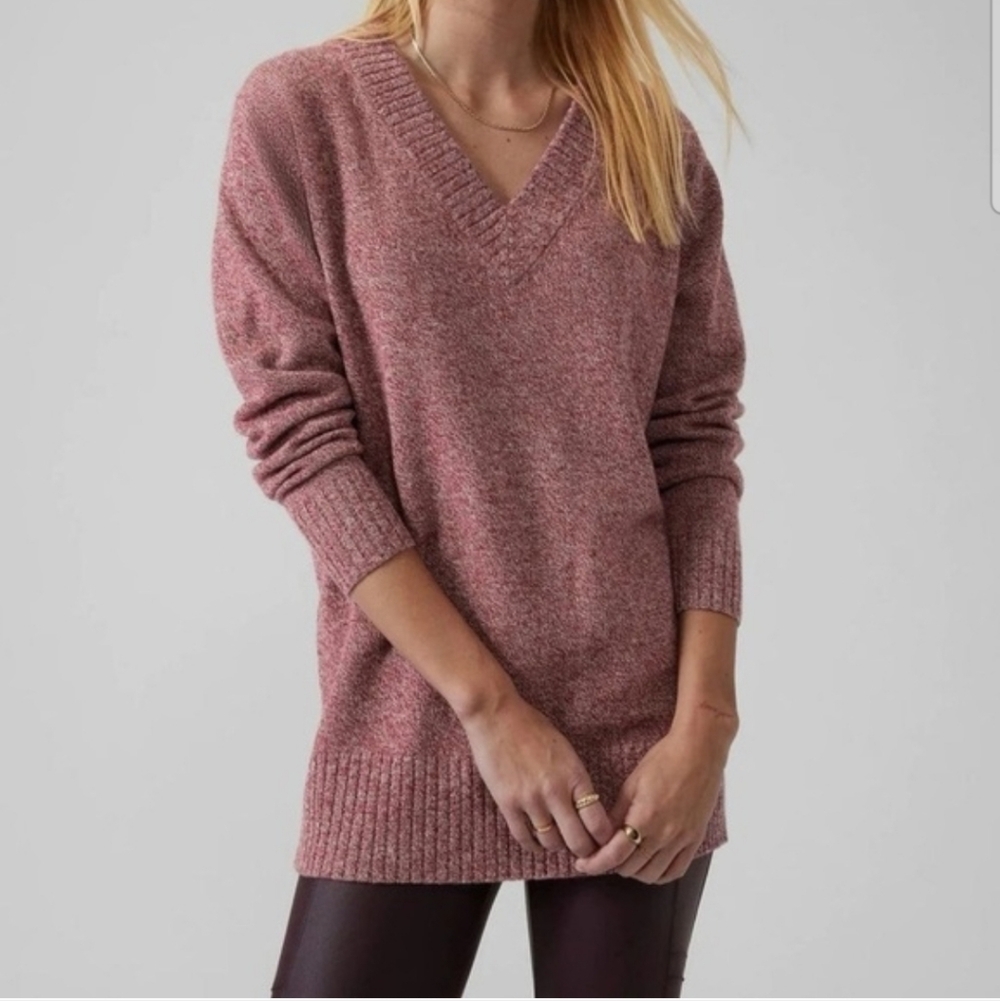 Athleta Mulberry Wool Cashmere Tunic Sweater. Size M